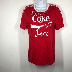 Coca-Cola red Share a Coke with Lori tee  small